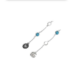 Gucci Marmont .925 Silver Threader Drop Earrings